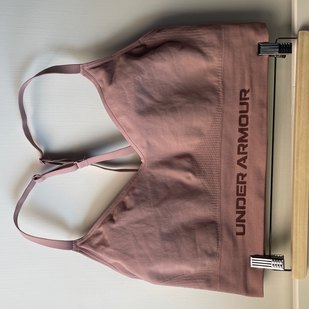 XL Under Armor Racerback Bralette in Nude Pink